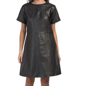 bod and christensen leather dress New! Bod & Christensen LADIES DESTINY 100% LEATHER mini black DRESS Y2K Cottagec